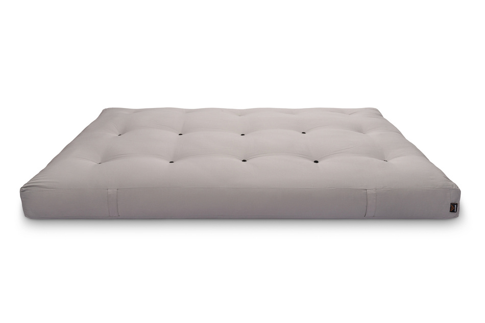 Matelas 140x200 naturel avec de la laine, coco et 2x latex - Futon Comfort Wool - Pascall Gris