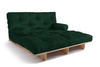 Canapé lit 140x200 - Slim Exclusive Classic - Pascall Futon Vert Bouteille