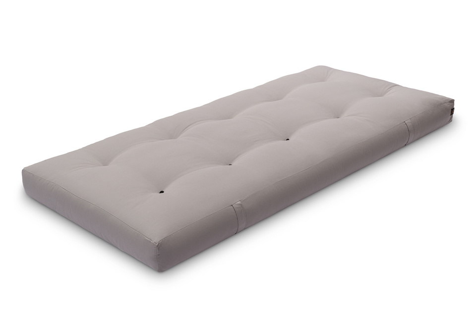 Matelas 90x200 naturel avec de la laine, coco et 2x latex - Futon Comfort Wool - Pascall Gris