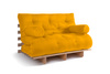 Canapé lit 120x200 - Slim Basic Classic - Pascall Futon Jaune