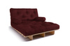 Canapé lit 120x200 - Slim Comfort Classic - Pascall Futon Bordeaux