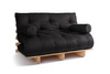 Canapé lit 140x200 - Slim Exclusive Classic - Pascall Futon Noir