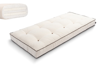 Matelas 90x200 naturel avec latex - Futon Medium Duo Latex - Pascall Kedro Ecru