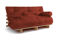 Canapé lit 160x200 - Slim Exclusive Classic - Pascall Futon Brique