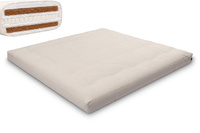 Matelas 200x200 naturel avec latex et 2x coco- Futon Comfort Relax Hard - Pascall Ecru