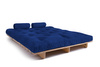 Canapé lit 160x200 - Slim Basic Classic - Pascall Futon Bleu