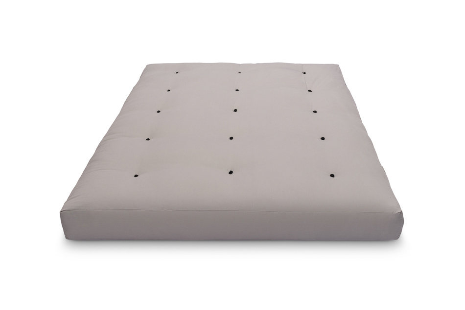 Matelas 140x200 naturel avec latex et 2x coco- Futon Comfort Relax Hard - Pascall Gris