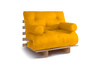 Canapé lit 90x200 - Slim Comfort Classic - Pascall Futon Jaune