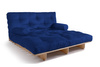 Canapé lit 140x200 - Slim Exclusive Classic - Pascall Futon Bleu
