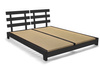 Lit en bois 140x200 - Aisha Classic Black Tatami - Pascall