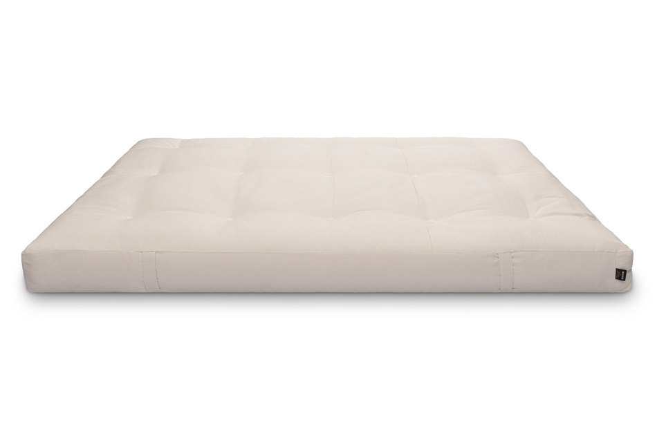 Matelas 140x200 naturel avec latex et 2x coco- Futon Comfort Relax Hard - Pascall Ecru