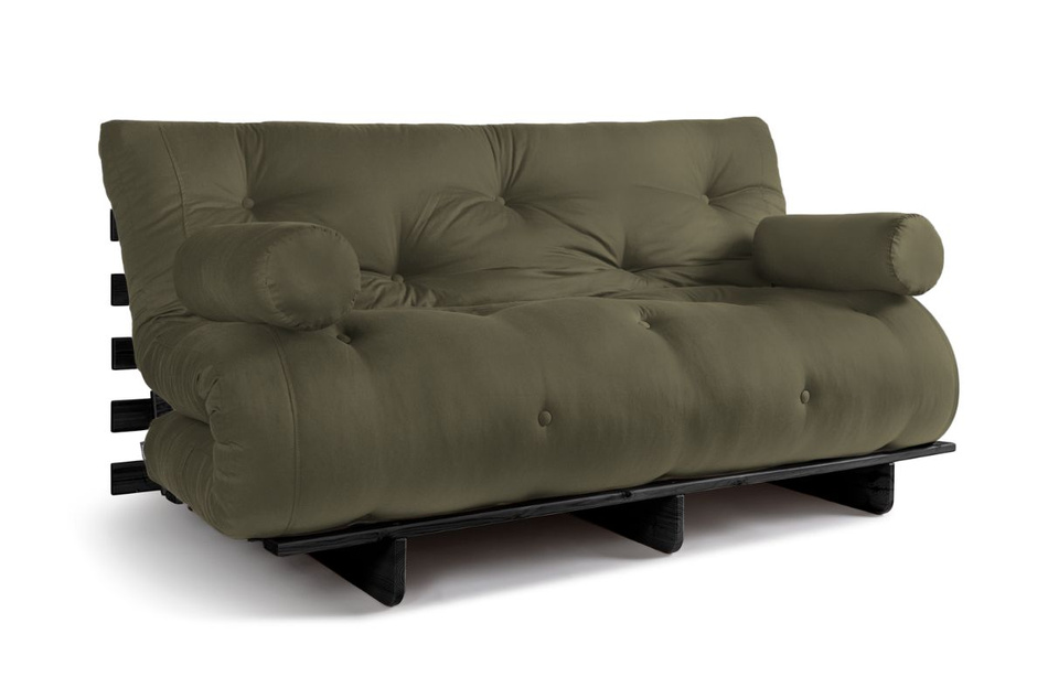 Canapé lit 160x200 - Slim Exclusive Black - Pascall Futon Kaki