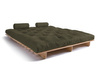 Canapé lit 180x200 - Slim Basic Classic - Pascall Futon Kaki