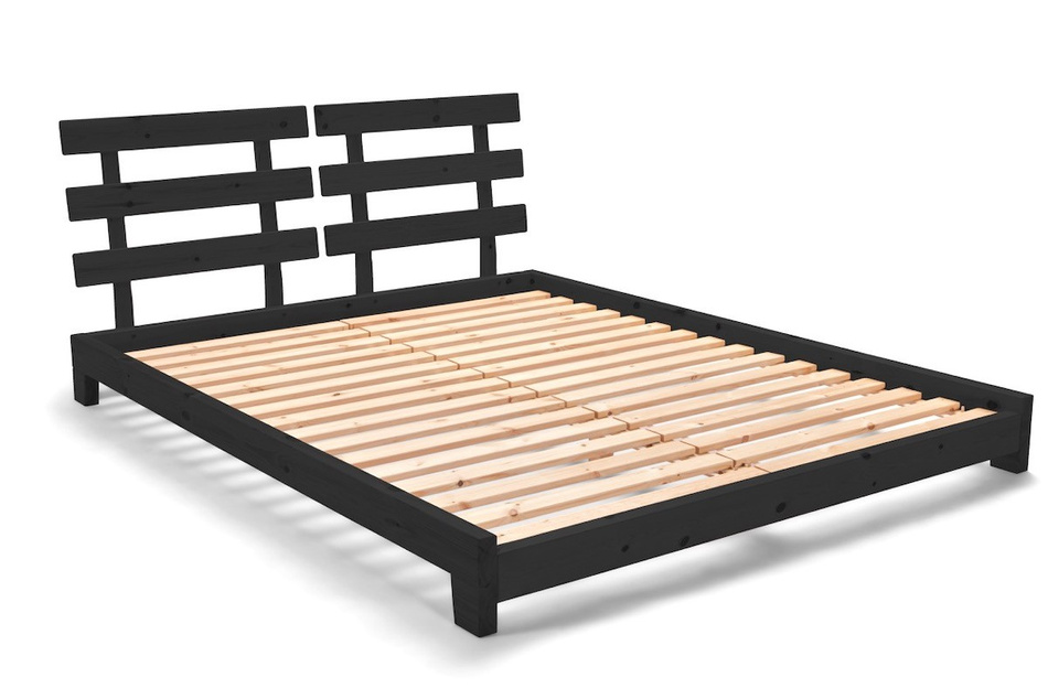 Lit en bois 160x200 - Aisha Classic Black - Pascall