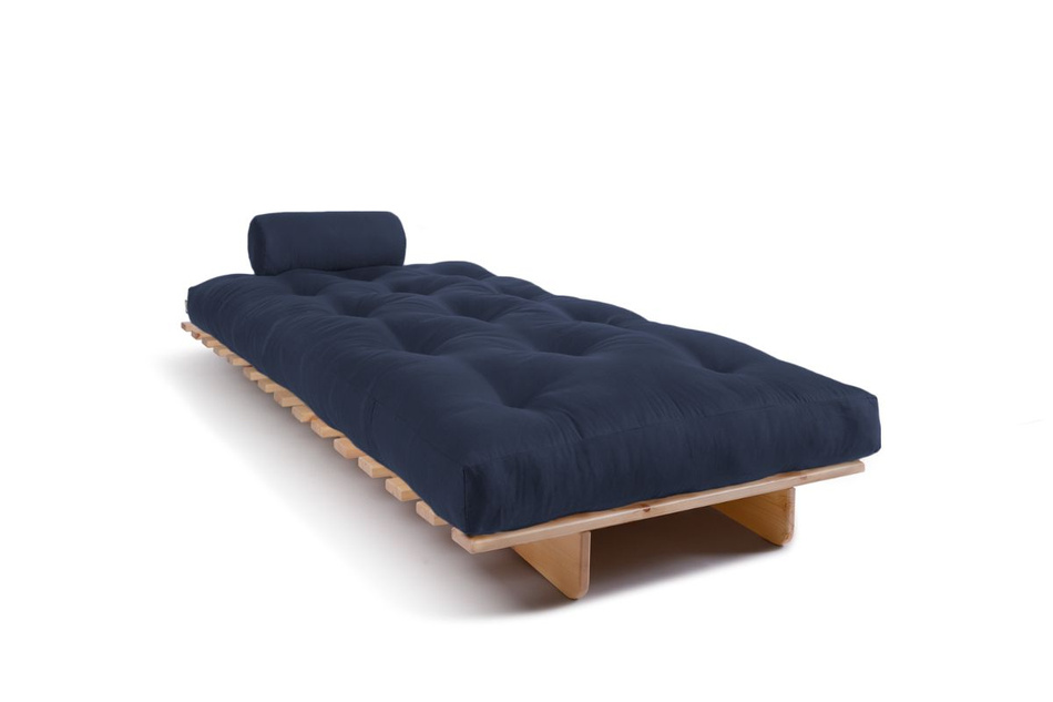 Canapé lit 90x200 - Slim Comfort Classic - Pascall Futon Blue Marine
