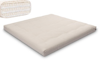 Matelas 200x200 naturel avec latex - Futon Comfort Trio Latex Wool - Pascall Ecru