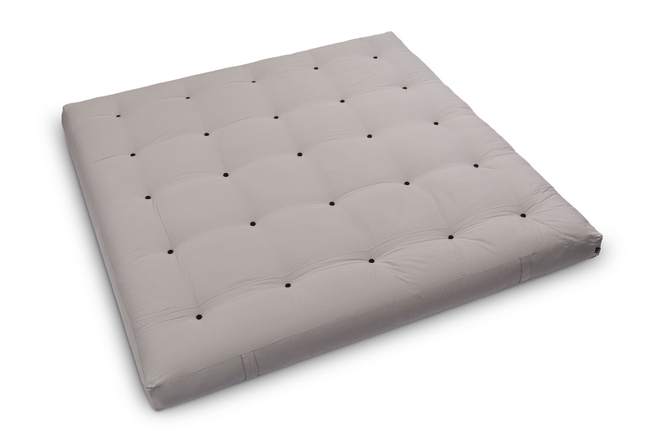Matelas 200x200 naturel - Futon Medium Natural - Pascall Gris