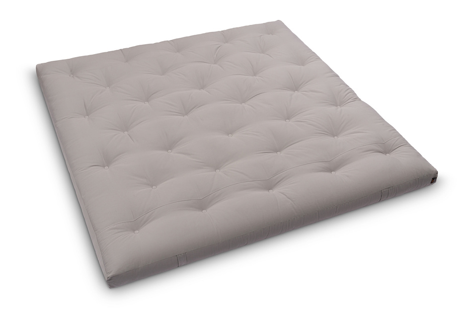Matelas 200x200 naturel avec latex - Futon Slim Latex - Pascall Gris