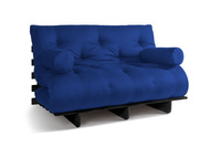 Canapé lit 140x200 - Slim Basic Black - Pascall Futon Bleu