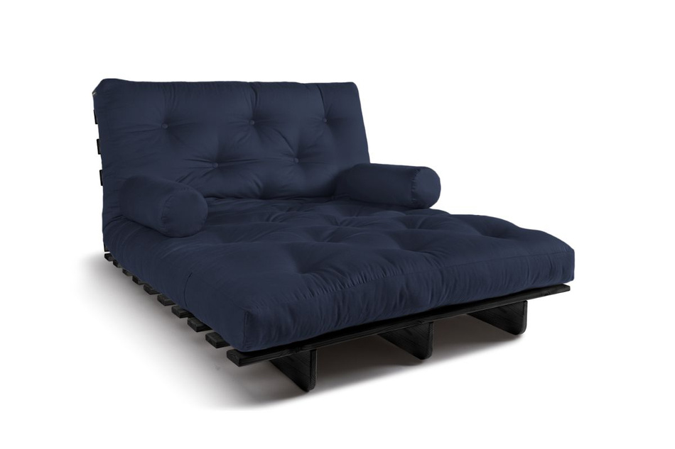 Canapé lit 120x200 - Slim Exclusive Black - Pascall Futon Blue Marine