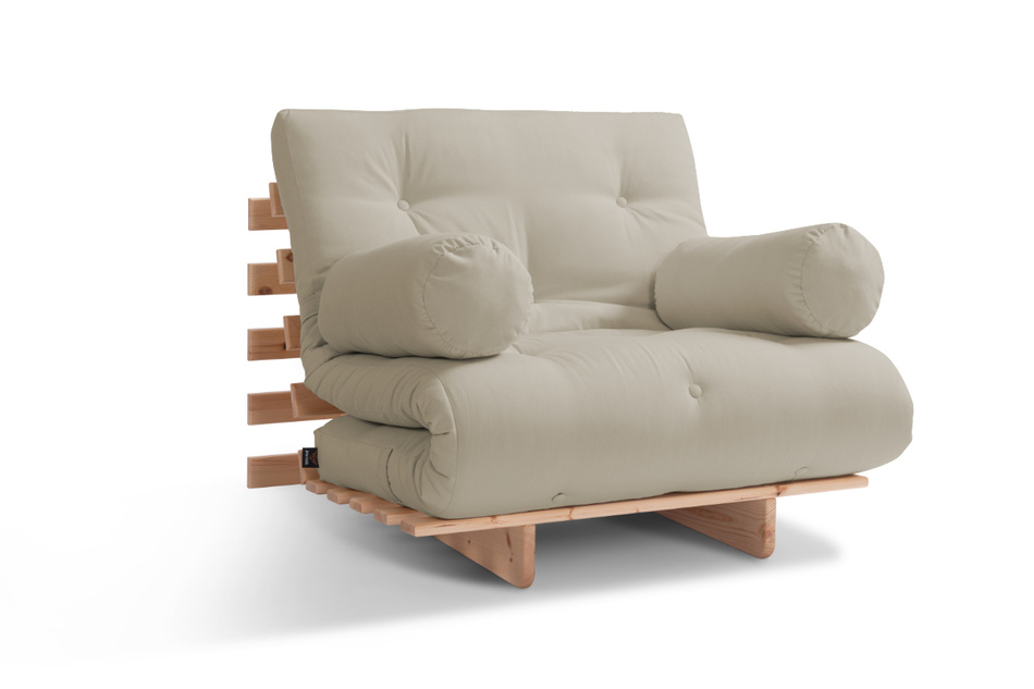 Canapé de jardin 90×200 cm dépliable – Freedom Classic – Pascall Futon Gris