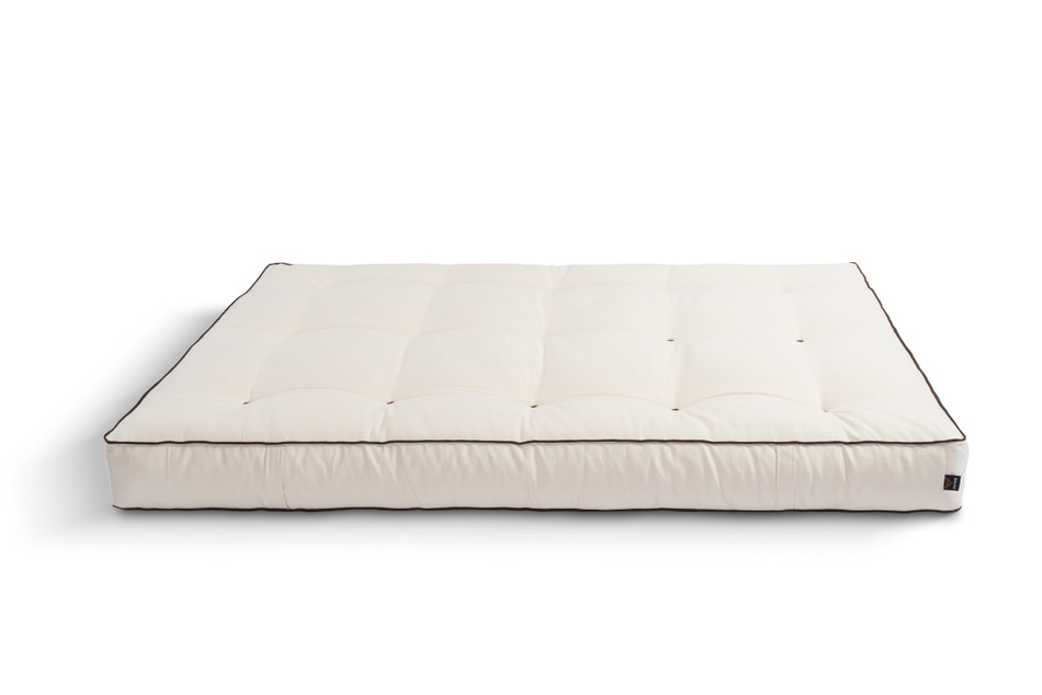Matelas 120x200 naturel avec de la laine, latex et 2x coco - Futon Comfort Wool Hard Kedro - Pascall Ecru