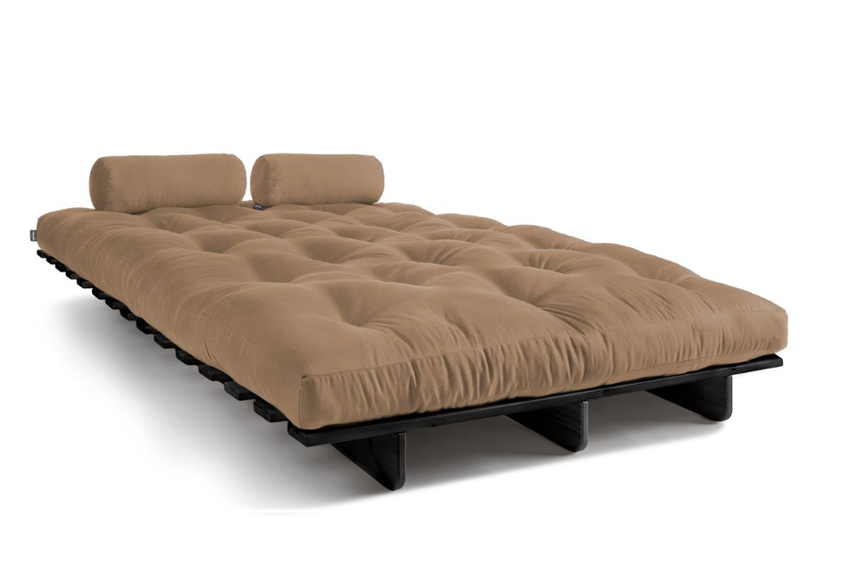 Canapé lit 140x200 - Slim Comfort Black - Pascall Futon Beige