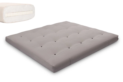 Gris \ Coton non tissé + 3 cm de couche de latex \ 180x200 cm