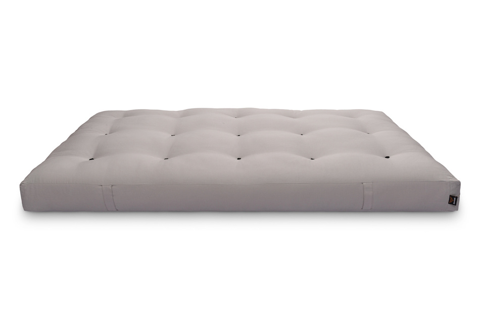 Matelas 120x200 naturel avec de la laine, coco et 2x latex - Futon Comfort Wool - Pascall Gris