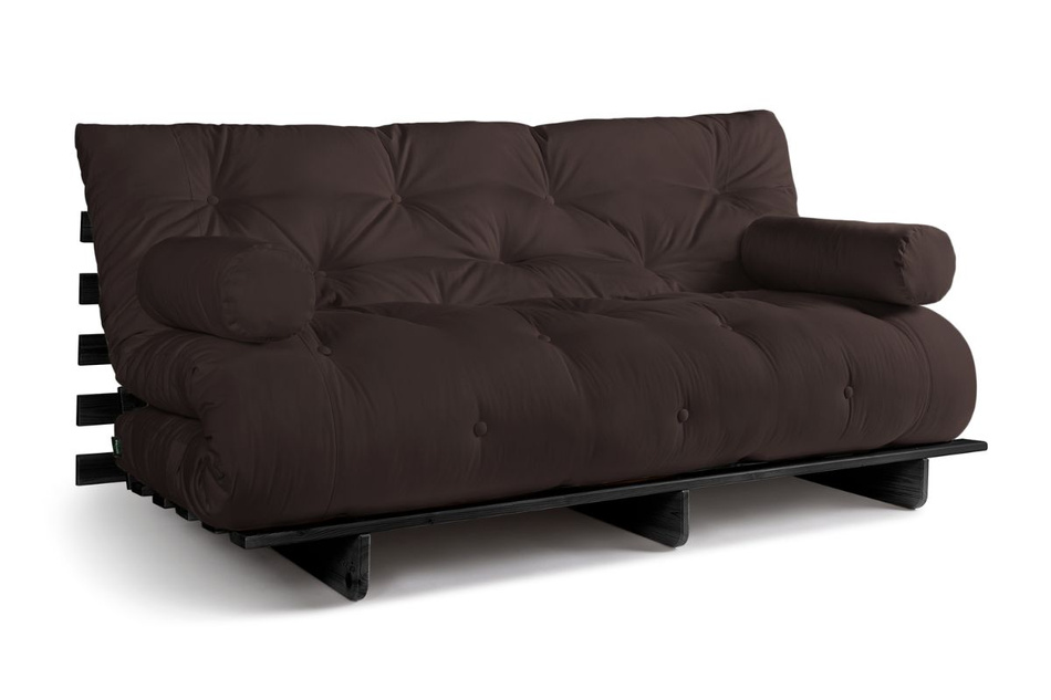 Canapé lit 180x200 - Slim Comfort Black - Pascall Futon Marron