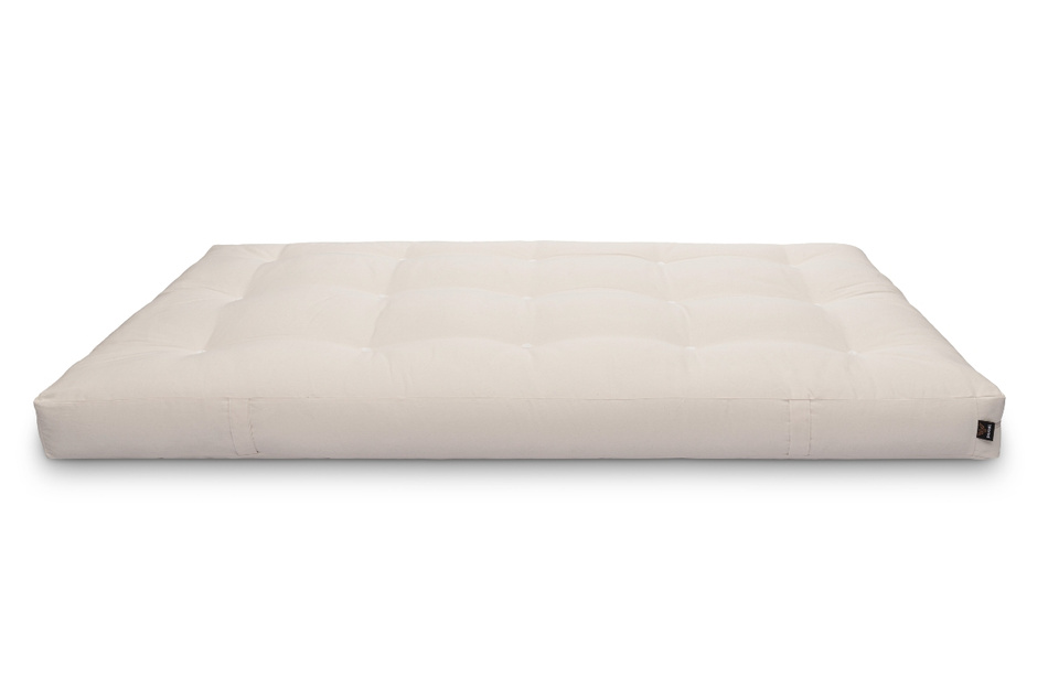 Matelas 120x200 naturel avec de la laine, coco et 2x latex - Futon Comfort Wool - Pascall Ecru