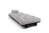 Canapé lit 90x200 - Slim Basic Black - Pascall Futon Gris Clair