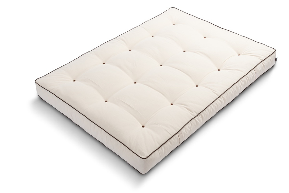Matelas 120x200 naturel avec de la laine, coco et 2x latex - Futon Comfort Wool Kedro - Pascall Ecru