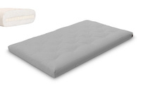 Matelas 120x200 naturel avec latex - Futon Slim Latex - Pascall Gris Clair
