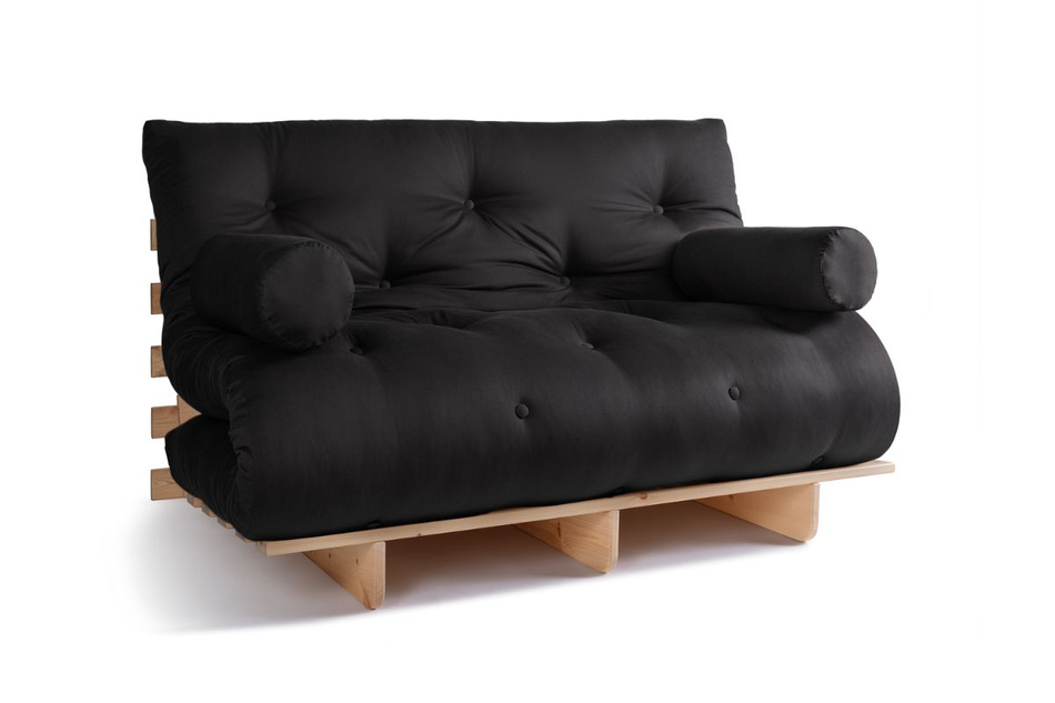 Canapé lit 140x200 - Slim Comfort Classic - Pascall Futon Noir