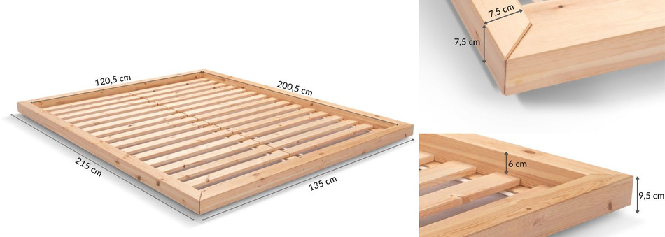 Lit en bois 120x200 - Zen Black - Pascall 