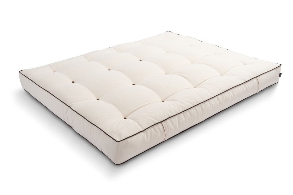 Matelas 160x200 naturel avec de la laine, latex et 2x coco - Futon Comfort Wool Hard Kedro - Pascall Ecru