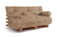 Canapé lit 160x200 - Slim Basic Classic - Pascall Futon Beige