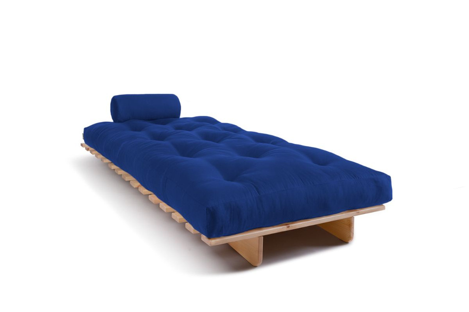 Canapé lit 90x200 - Slim Comfort Classic - Pascall Futon Bleu