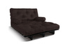 Canapé lit 120x200 - Slim Exclusive Black - Pascall Futon Marron