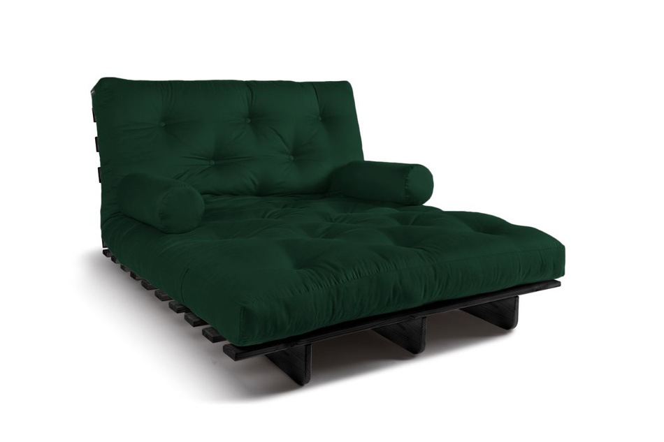 Canapé lit 120x200 - Slim Exclusive Black - Pascall Futon Vert Bouteille