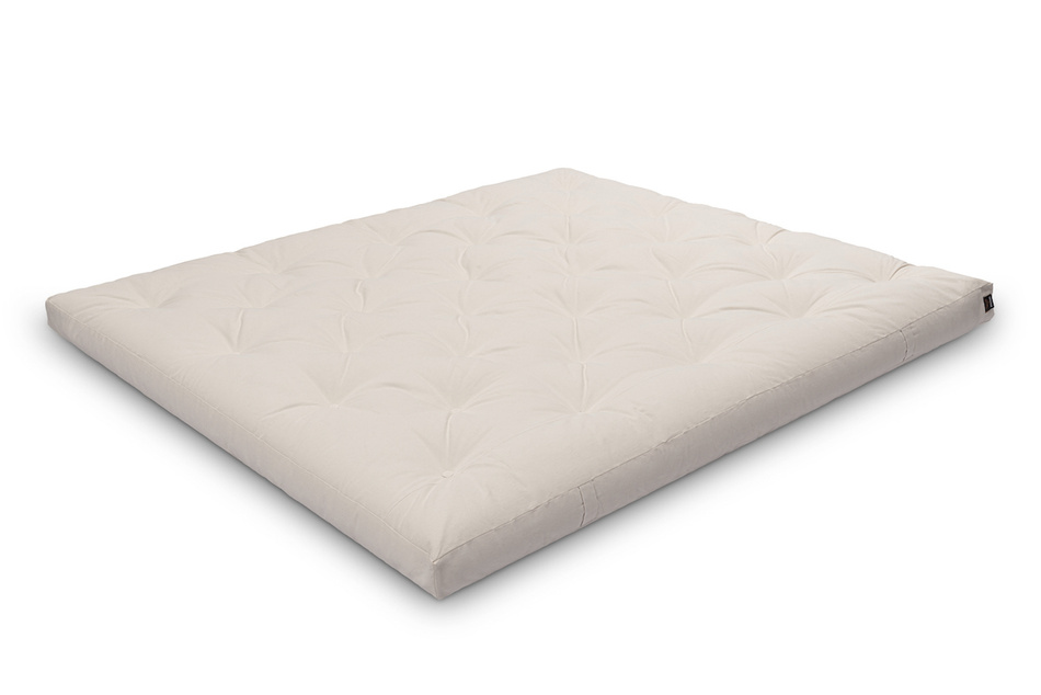 Matelas 180x200 naturel avec latex - Futon Slim Latex - Pascall Gris Clair