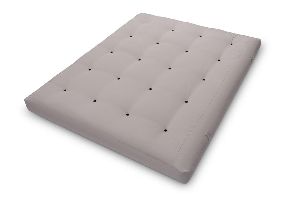 Matelas 160x200 naturel avec de la laine, coco et 2x latex - Futon Comfort Wool - Pascall Gris