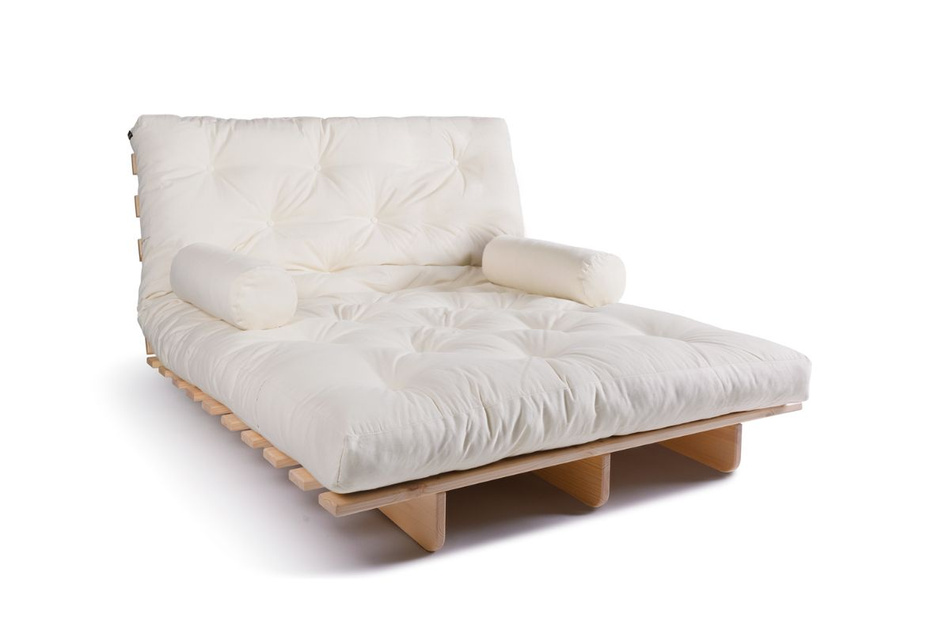 Canapé lit 120x200 - Slim Comfort Classic - Pascall Futon Ecru