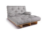 Canapé lit 120x200 - Slim Exclusive Classic - Pascall Futon Gris Clair