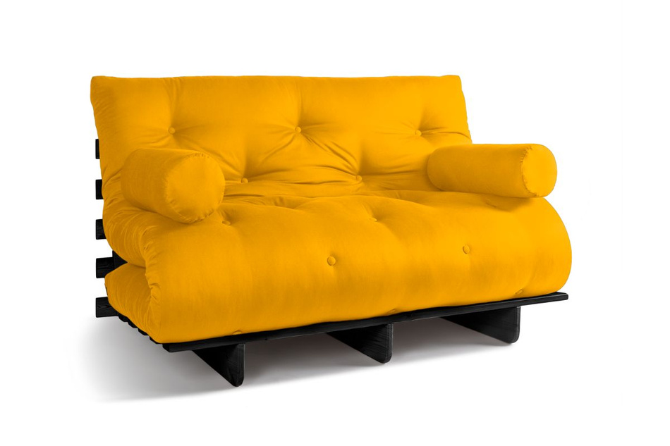 Canapé lit 140x200 - Slim Exclusive Black - Pascall Futon Jaune