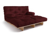 Canapé lit 140x200 - Slim Exclusive Classic - Pascall Futon Bordeaux