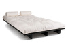 Canapé lit 140x200 - Slim Basic Black - Pascall Futon Ecru