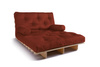 Canapé lit 120x200 - Slim Exclusive Classic - Pascall Futon Brique