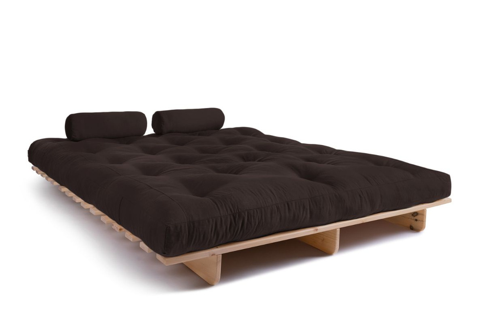 Canapé lit 160x200 - Slim Comfort Classic - Pascall Futon Marron